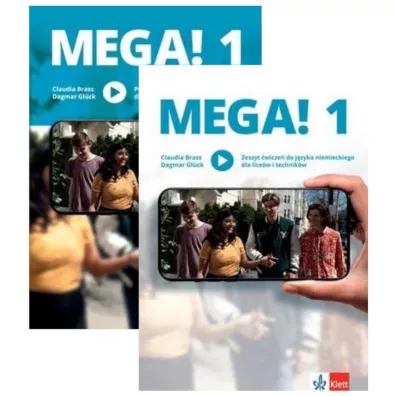 Pakiet MEGA! 1. Podr�cznik z zeszytem �wicze� do j�zyka niemieckiego dla lice�w i technik�w - Claudia Brass, Dagmar Gl�ck