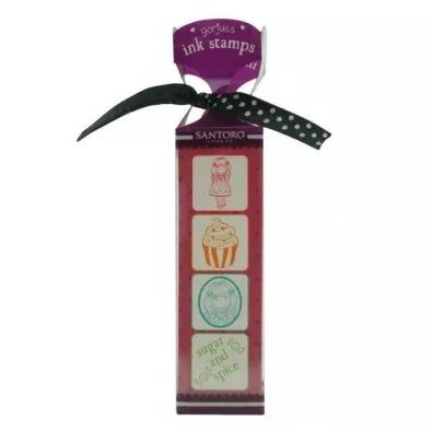 Zestaw stempli z tuszem - Sugar and Spice Santoro