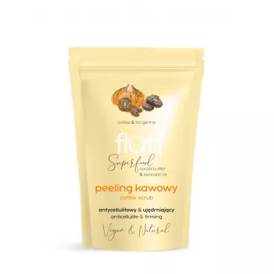 Fluff Coffee Scrub peeling kawowy do cia�a Uj�drniaj�cy & Antycellulitowy Mandarynka 100 g