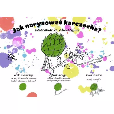 Kolorowanka edukacyjna Jak narysowa� Karczocha?