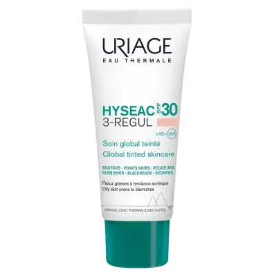 Uriage Hyseac 3-Regul Global Tinted Care kompleksowa piel�gnacja tonizuj�ca przeciw niedoskona�o�ciom sk�ry SPF30 40 ml