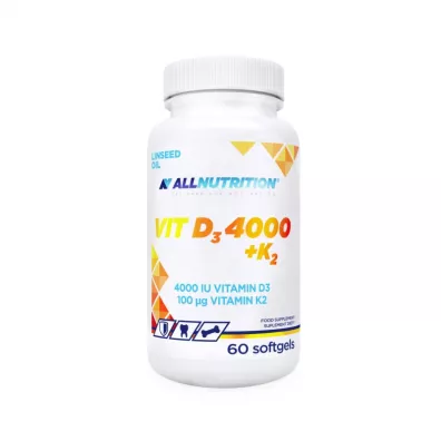 Allnutrition Witamina D3 4000 + k2 Suplement diety 60 kaps.