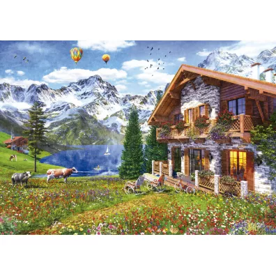 Puzzle 4000 el. Dom w Alpach Educa