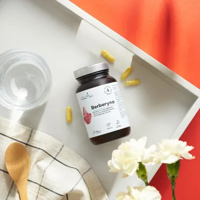 Aura Herbals Berberyna 490 mg, HCL, Berberis aristata - suplement diety 60 kaps.