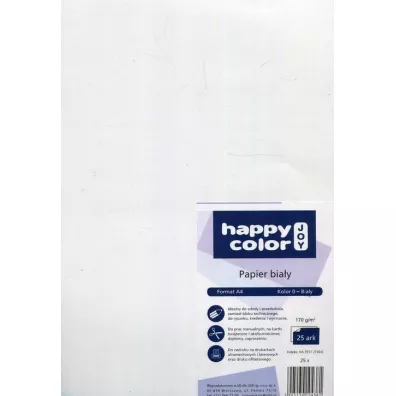 Happy Color Karton, biay, A4, 170g, 25 arkuszy 25 arkuszy, 170 g biay
