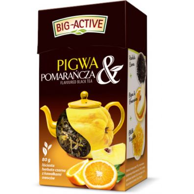 Big-Active Herbata czarna liciasta z pigw i pomaracz 80 g