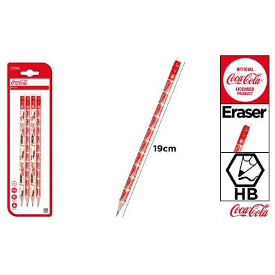 Mp Main Paper O��wek HB z gumk� Coca-Cola 4 szt.
