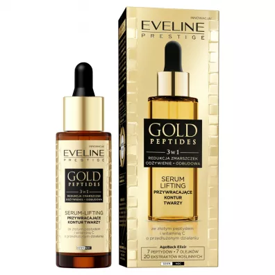 Eveline Cosmetics Gold Peptides 3w1 serum lifting przywracaj�ce kontur twarzy 30 ml