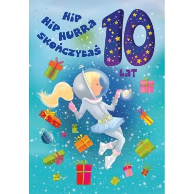 Art Nuvo Karnet 10 urodziny astronautka