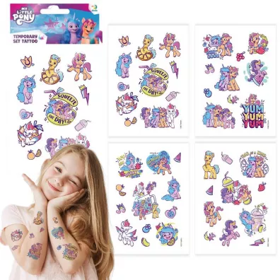 Zestaw tatua�y zmywalnych dla dzieci My Little Pony Maksik