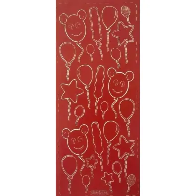 Galeria Hobby Stiker a�urowy czerwony 10x23cm
