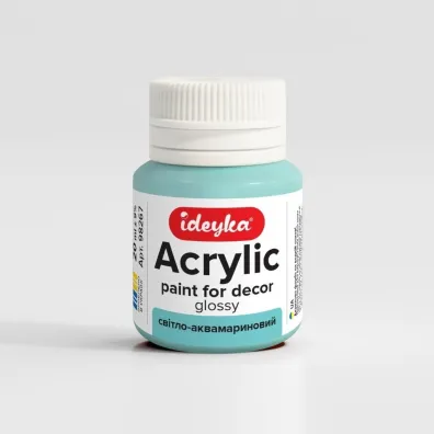 Ideyka Farba akrylowa Jasny akwamaryn 20ml