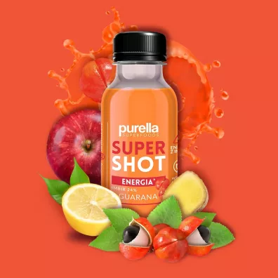Purella Super Shot Energia imbir + guarana Zgrzewka 16 x 100 ml