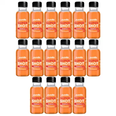Purella Super Shot Energia imbir + guarana Zgrzewka 16 x 100 ml