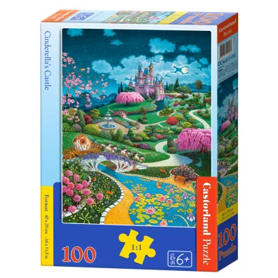 Puzzle 100 el. Cinderella`s Castle Castorland