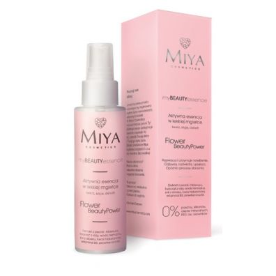 Miya Cosmetics Essence Flower Beauty Power aktywna esencja w lekkiej mgiełce twarz szyja dekolt 100 ml