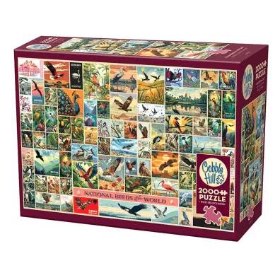 Puzzle 2000 Ptaki jako symbole pastw G3 Cobble Hill