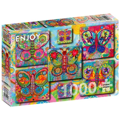 Puzzle 1000 el. Kolorowe motyle Enjoy