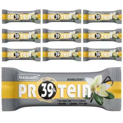 Bakalland Baton Proteinowy Wanilia zestaw 10 x 35 g