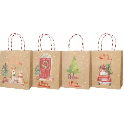 incood. Torba prezentowa 32x42 cm Kraft Auto, choinka