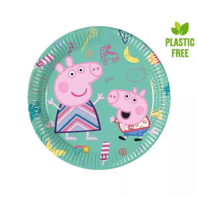 Talerzyki papierowe �winka Peppa 20cm 8 szt.