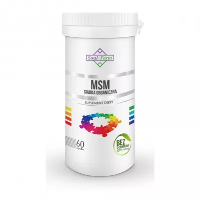 Soul Farm MSM siarka organiczna (650 mg) Suplement diety 60 kaps.
