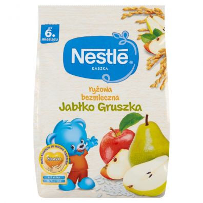 Nestle Kaszka ryowa jabko gruszka dla niemowlt po 6 miesicu Zestaw 3 x 180 g