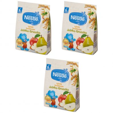 Nestle Kaszka ryowa jabko gruszka dla niemowlt po 6 miesicu Zestaw 3 x 180 g