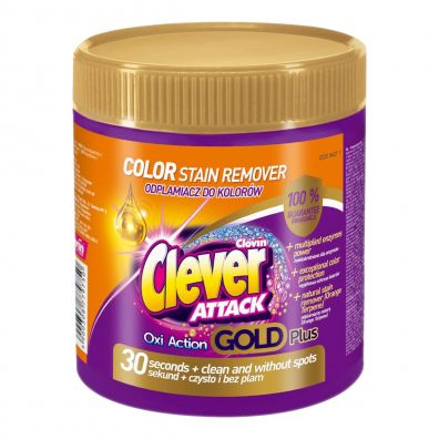 Clovin Tlenowy odplamiacz do koloru Attack Gold Plus 730 g