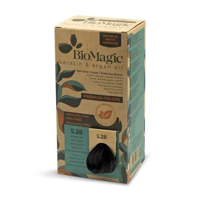 Biomagic Farba do w�os�w popielato per�owy jasny br�z (5.28) 170 ml