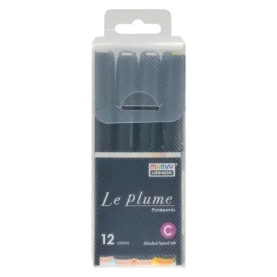 Marvy Markery permanentne z ko�c�wk� p�dzelkow� 12 szt.