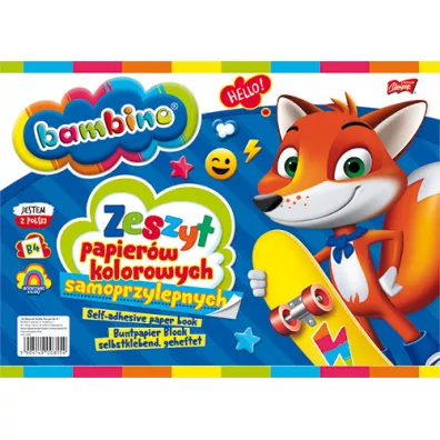 St. Majewski Zeszyt papierw kolorowych samoprzylepnych B4 Bambino 8 kartek
