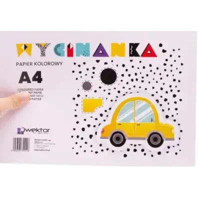 Zeszyt papier�w kolorowych wycinanka A4 8k WEKTOR