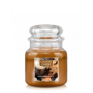 Country Candle Średnia świeca zapachowa z dwoma knotami Gingerbread Latte 453 g