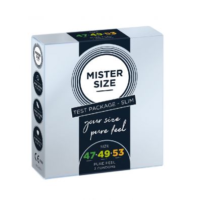 Mister Size Condoms prezerwatywy dopasowane do rozmiaru 47mm 49mm 53mm 3 szt.