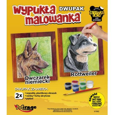 Wypuka malowanka Psy - Owczarek + Rottweiler Mirage Hobby