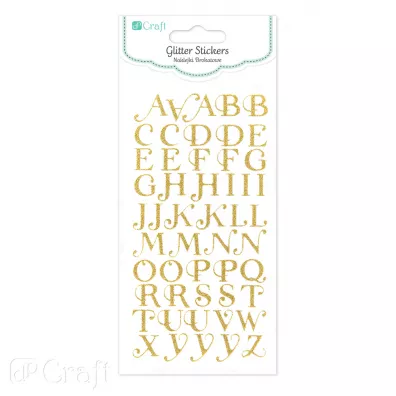 Dalprint Naklejki brokatowe alfabet 50szt