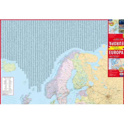 Europa mapa samochodowa 1:4 000 000