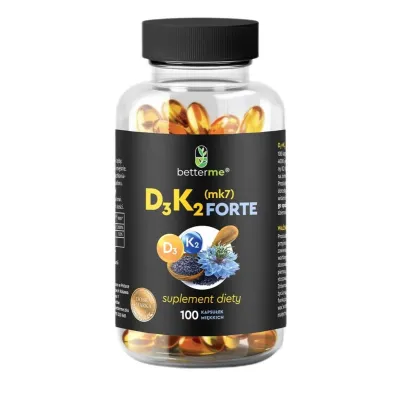 BetterMe D3 K2 MK7 Forte suplement diety 100 kaps.