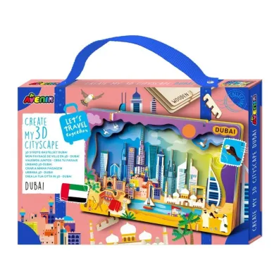 Puzzle drewniane 3D - Stw�rz pejza� miejski Dubaj Avenir