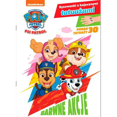 Psi Patrol. Rysowanki z bajecznymi tatua�ami. Barwne akcje