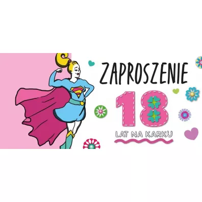 Henry Zaproszenie Urodziny 18 Dziewczyna 5 szt.
