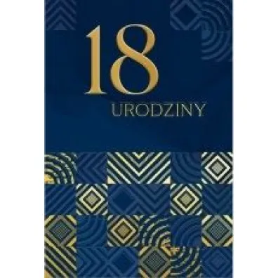 Karnet B6 LUX 18 urodziny, granatowe - Dl Kk