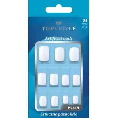 Top Choice Sztuczne paznokcie mleczne kwadratowe 24 szt.