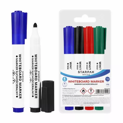 Starpak Marker permanentny okr�g�y w etui 4 szt.