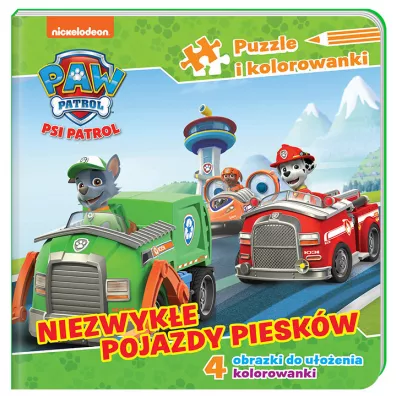 Niezwyk�e pojazdy piesk�w. Puzzle i kolorowanki. Psi Patrol