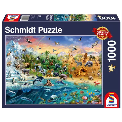 Puzzle 1000 el. Kr�lestwo zwierz�t Schmidt