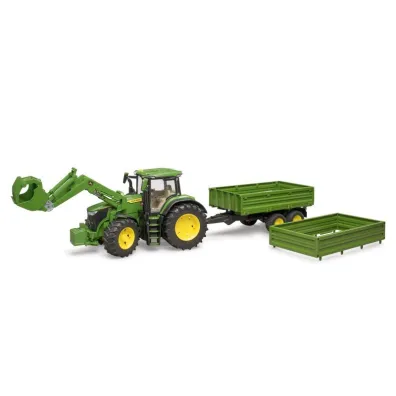 Traktor John Deere 7R 350 z �adowaczem i przyczep� Bruder