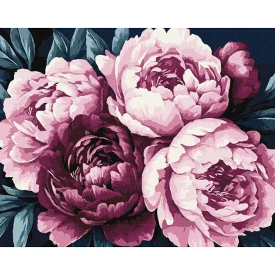 Malowania po numerach - P�atki kwiat�w 40x50cm