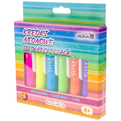 Aliga Kredki do twarzy neonowe 6 kolor�w